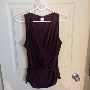 Venus purple sleeveless rushed top medium